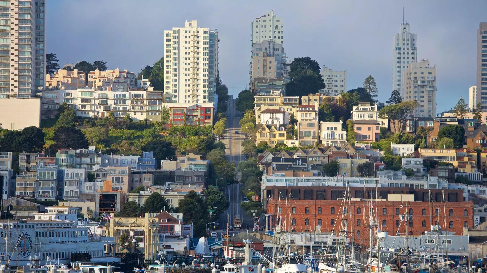 San Francisco's marina and Hyde Street